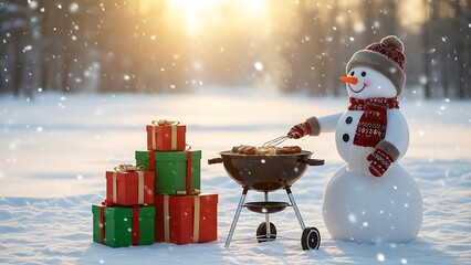 santa claus in the snow