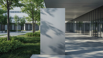 Modern Office Signage Mockup on Interior Wall