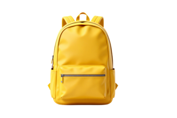 Bright Yellow School Backpack with Front Pocket
