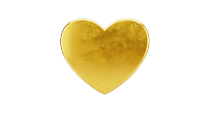Gold Heart Shape with Scratches