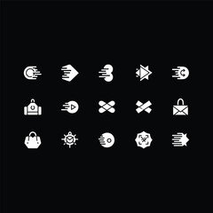 Cyberpunk Abstract Tech Symbols Asset for Modern Streetwear Design