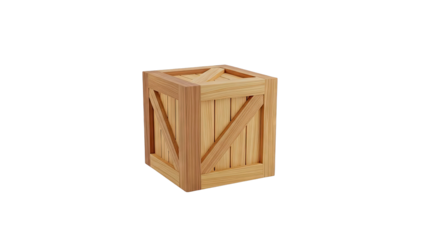 Wooden Crate with Diagonal Bracing