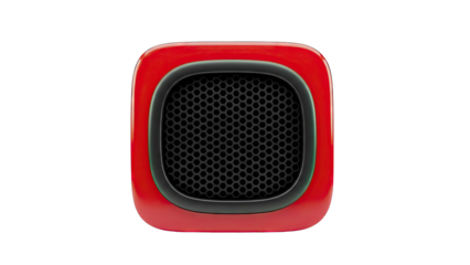 Red Portable Bluetooth Speaker with Black Grille