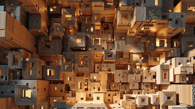 A detailed and intricate rendering of a cityscape. Macro shot small scale multi program reactivation cluster forming in forgotten block, future resilient city narrative, city revitalization