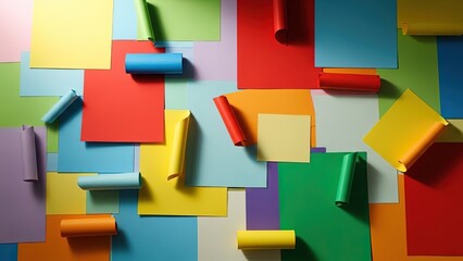 Dynamic Colorful Paper Abstract Background