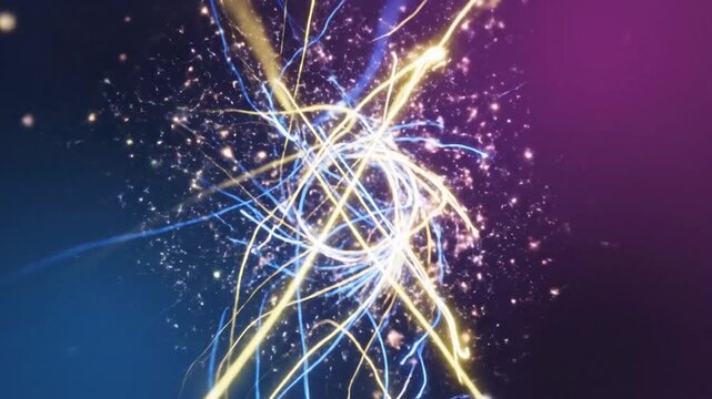 Abstract vibrant gradient background featuring dynamic energy lines and flowing wave patterns for high resolution creative motion graphics design in 4K quality with glowing light trail