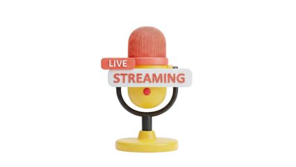 3D Live Streaming Microphone Icon