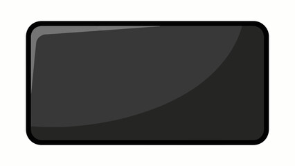 A glossy, dark rectangular button with rounded corners and a subtle highlight