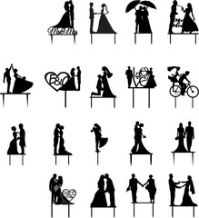 silhouettes of people vector romance 