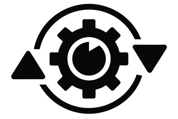 system update vector icon silhouette