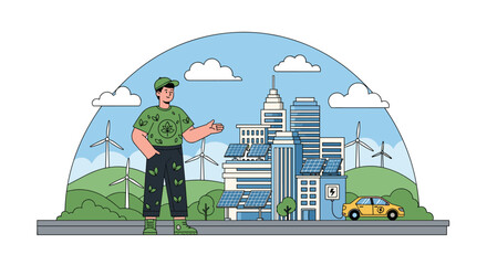 White hand holds up a single yellow olive branch next to the word peace on a solid dark blue background for unity.