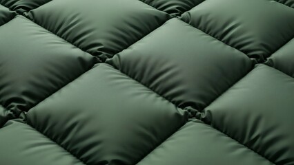 Fototapeta premium Olive Quilted Texture Cozy Comfort with Soft Fill Pattern Background.