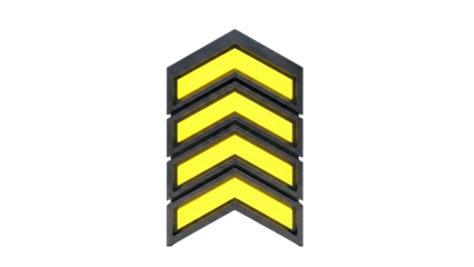 Chevron Arrow Sign - Yellow and Black