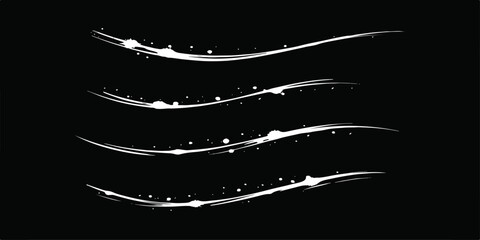 Vector illustration of black and white lips on a dark textured background with Christmas stars and magic glow waves for a winter holiday card design © sabrina