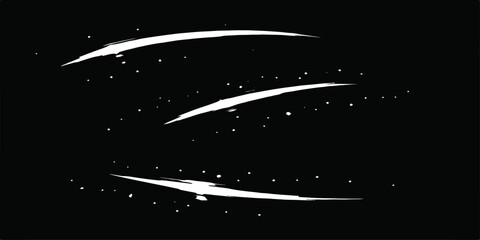 Vector illustration of a bright stars and stripes design featuring a magic glow and sparkle over a dark night sky for a winter Christmas celebration background © sabrina