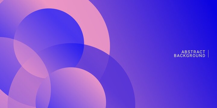 A sophisticated digital background featuring a vibrant deep blue canvas layered with large, translucent circular shapes in shades of soft pink and lavender.