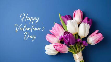 Celebrate love with a beautiful bouquet of tulips on valentine's day