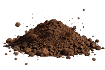 Pile of Rich Brown Soil with Particles