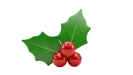 Holly sprig with red berries