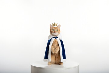 Minimal Cat Costume Studio Shot with Copy Space