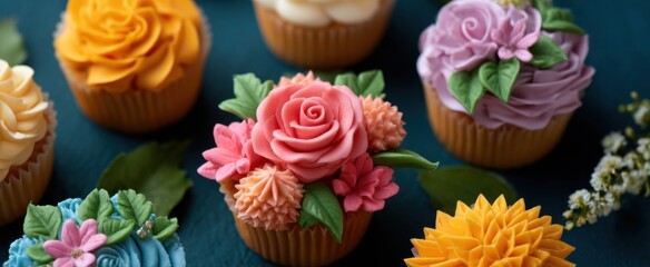 Vibrant creative pastry decorating class showcasing dazzling frosting techniques on delightful cupcakes