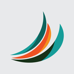 Abstract dynamic swoosh lines vector graphic