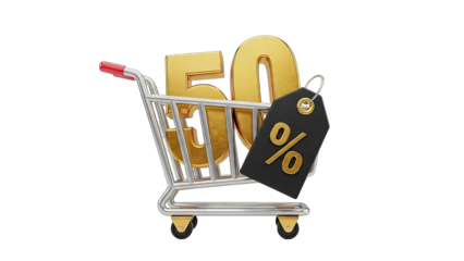50% Off Shopping Cart Sale Promotion