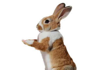 Easter bunny on easter sunday isolated on transparent background