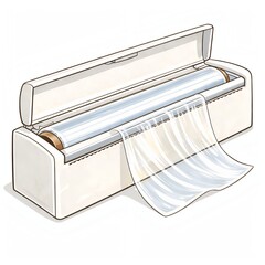 かわいいキッチンラップのアイコンイラスト素材