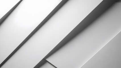 Close up of diagonal metal panels with shadows and light reflections