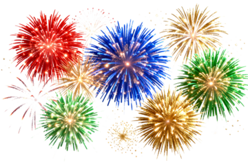 Colorful Fireworks Display in Celebration