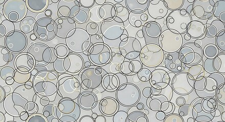 Overlapping circles create a modern, abstract seamless pattern background