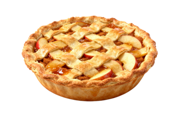 Classic Lattice-Topped Apple Pie with Fresh Apples