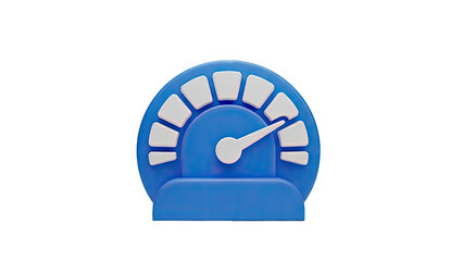 Blue 3D Speedometer Icon