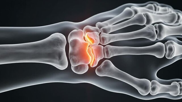 3D Medical Animation: Bipartite Hamate Bone with Ulnar Wrist Orbit