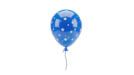Blue Balloon with White Stars