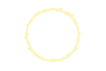 Glowing golden ring creating a magical energy circle with light effect and transparent background