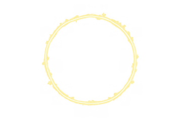 Glowing golden ring creating a magical energy circle with light effect and transparent background