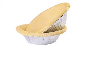 Portuguese Custard Tarts in Tinfoil Containers with Butter Crust