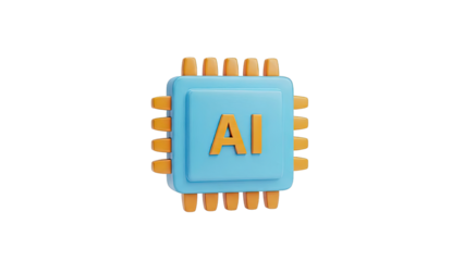 3D AI Chip Icon