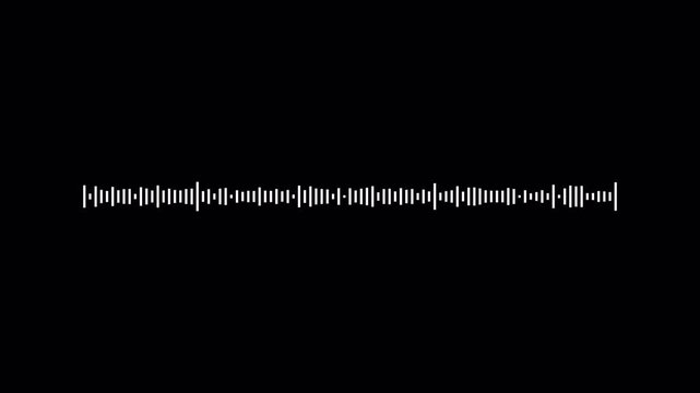 audio waveform spectrum background animation. Line audio wave visualization voice record, Animated line digital minimalist sound wave , Audio equalizer. Animated sound wave spectrum with alpha channel