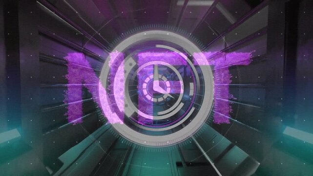 Animation of scope scanning over clock ticking