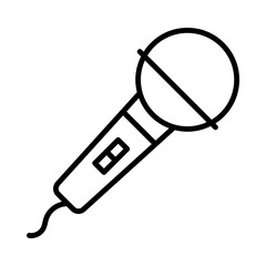 Obraz premium Microphone icon, symbolizing audio recording, speech, performance, broadcasting, and sound technology.