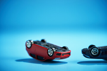 toy accident, car accident overturn.