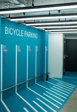 bicycle parking at public building in Osaka