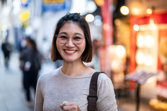portrait of a beautiful woman in Osaka