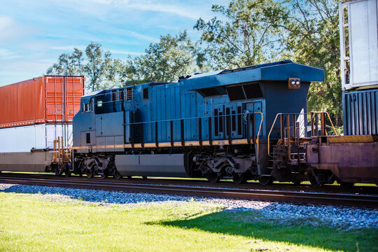 Freight train underway in Georgia