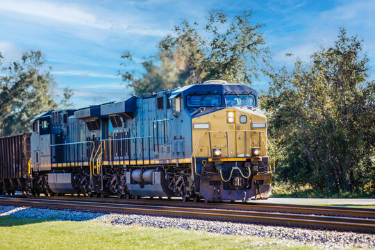 Freight train underway in Georgia