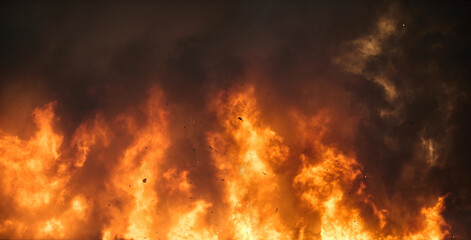 Fire Rages Through Downtown in Alta Dena CA
