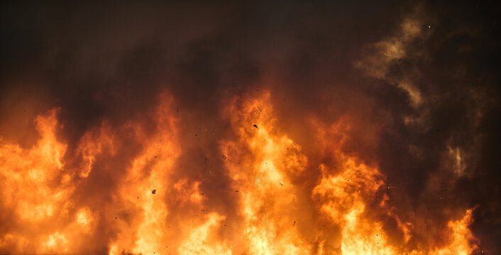 Fire Rages Through Downtown in Alta Dena CA